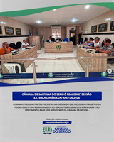 Câmara Municipal de Santana do Seridó realiza Segunda Sessão Extraordinária de 2026