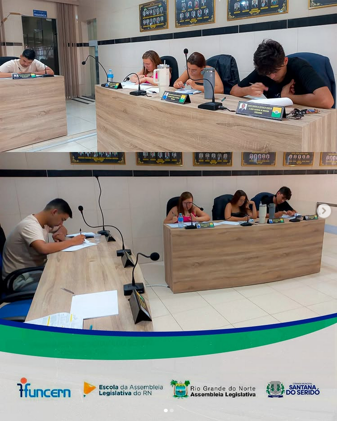 A Câmara Municipal de Santana do Seridó realiza o simulado do Integra Enem, projeto promovido pela Escola da Assembleia Legislativa do Rio Grande do Norte, FUNCERN, em parceria com a Câmara Municipal de Santana do Seridó