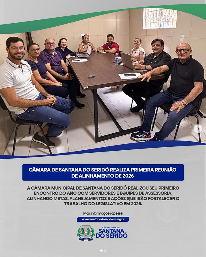 Câmara de Santana do Seridó realiza primeira reunião de alinhamento de 2026