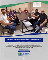 Câmara de Santana do Seridó realiza primeira reunião de alinhamento de 2026